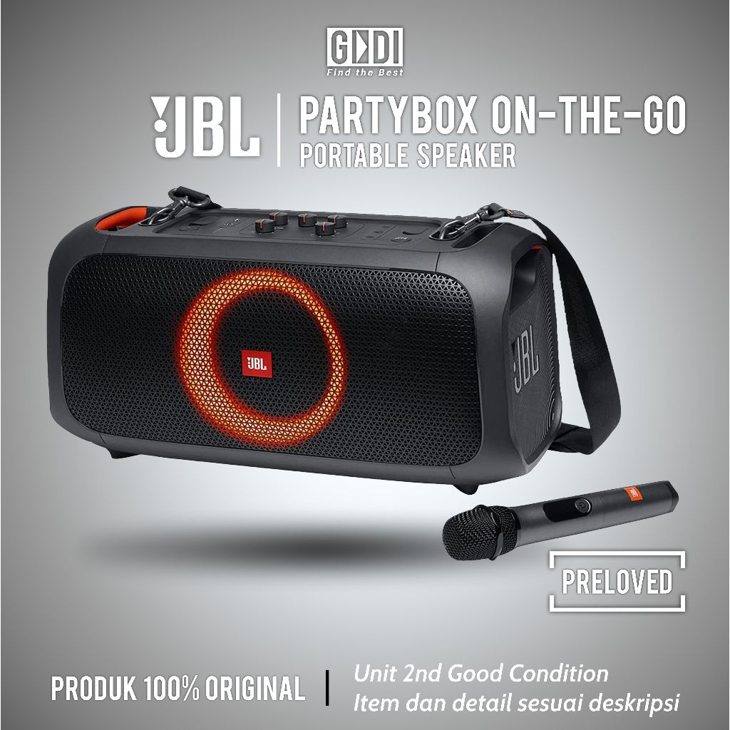 JBL Partybox On The Go Portable Bluetooth Speaker