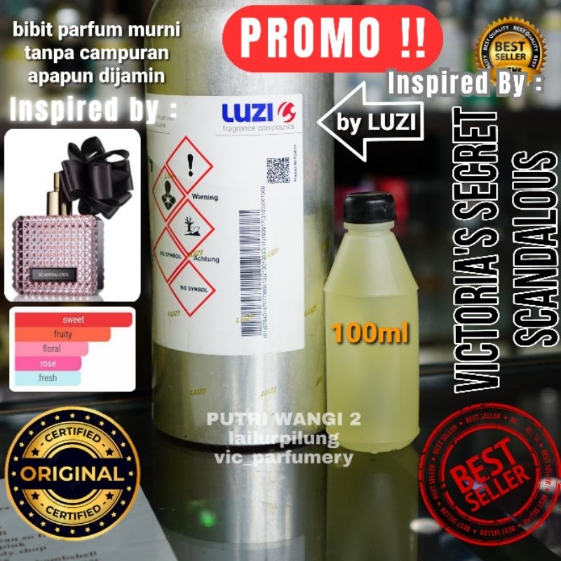 Scandalus by Luzi scandal secret 100ML / 10ml/50ml/200ml BIBIT PARFUM MURNI  1001