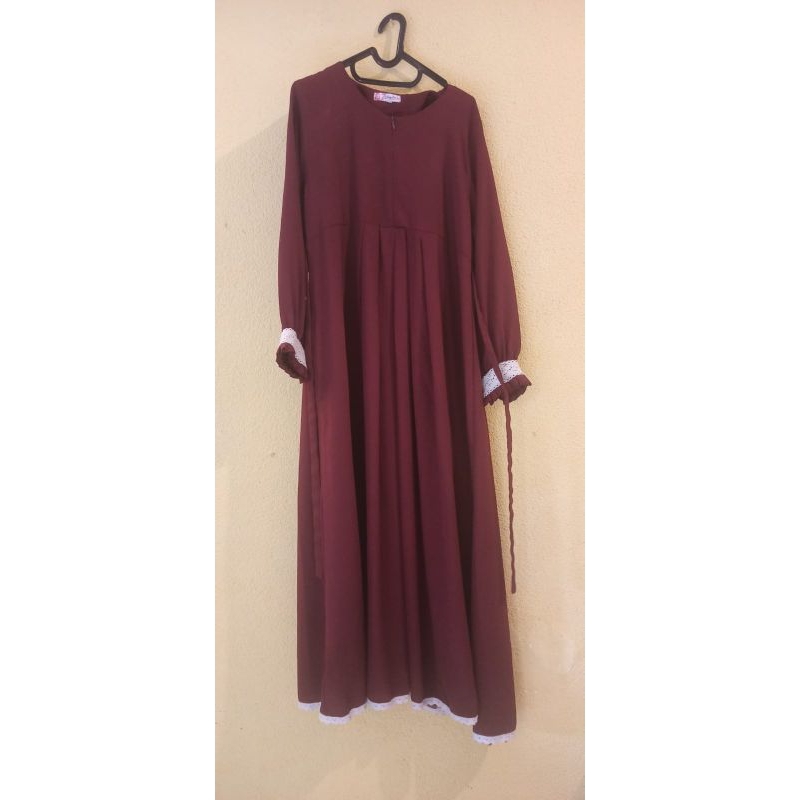 Gamis Maroon Zahidah pl