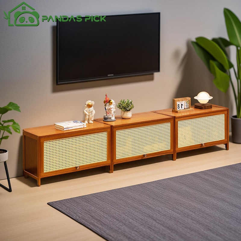 Lemari TV Kayu Meja TV Minimalis Modern - Kombinasi Meja Kopi dan Lemari TV Kecil untuk Ruang Kecil
