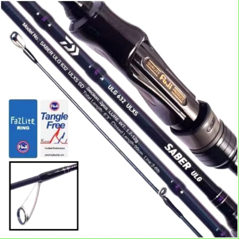 Joran UL Daiwa Saber ULG 632ULXS | 722LXS | SPINNING | CASTING