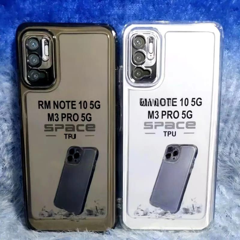 SOFTCASE CLEAR BLACK SPACE POCO M3/M3 PRO CASE HITAM BENING PELINDUNG CAMERA