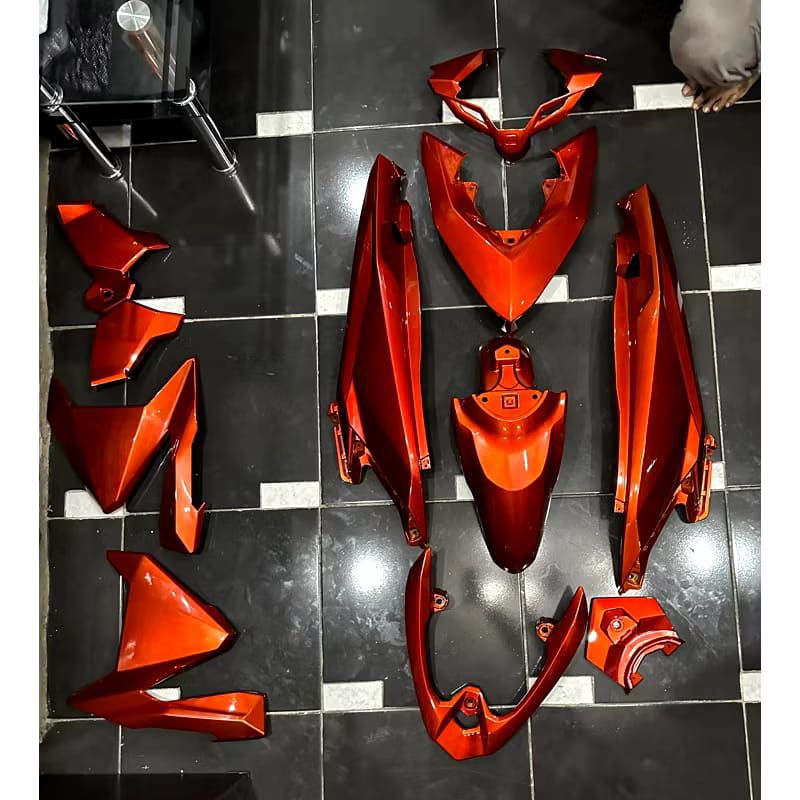 Full body halus Honda Vario 125 LED OLD warna Oren candy