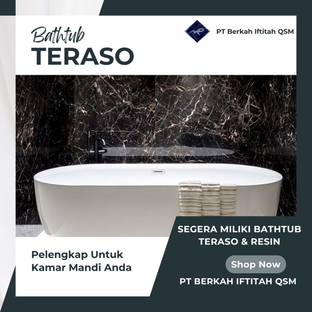 Bathtub Terraso MINIMALIS TERRAZZO  Premium Portable, Bathup Terazzo Minimalis