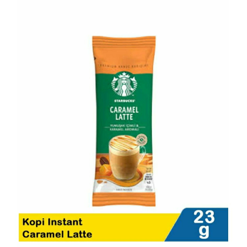 

starbuck kopi instan caramel latte 23 gr dan cappuccino 23 gr