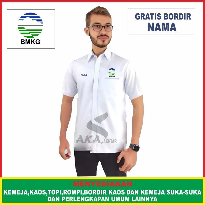 KEMEJA BMKG SERAGAM BMKG BAJU BMKG LENGAN PANJANG DAN PENDEK