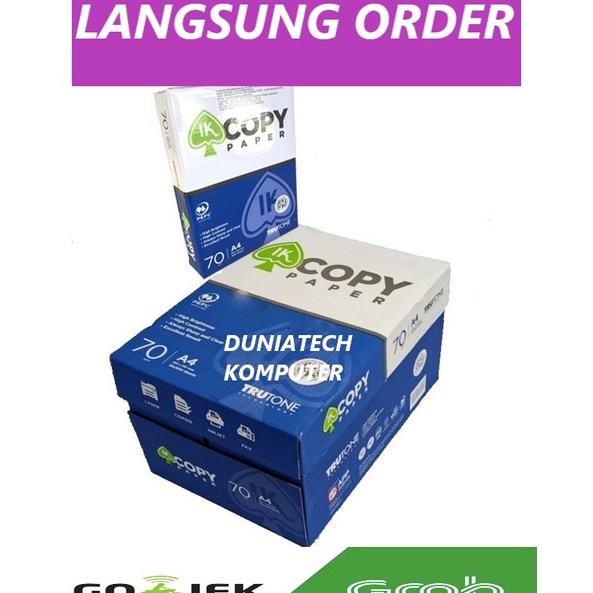 

Stok Banyak IK COPY PAPER KERTAS HVS FOLIO A4 7 GRAM FOTOCOPY B72