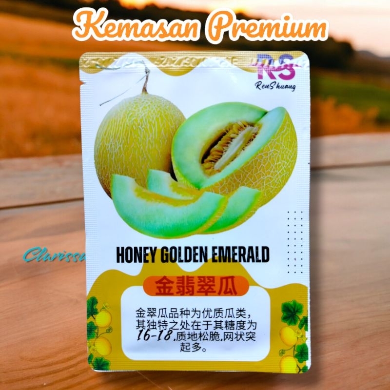 (KEMASAN PREMIUM) BIJI/BENIH MELON GOLDEN EMERALD/INTHANON