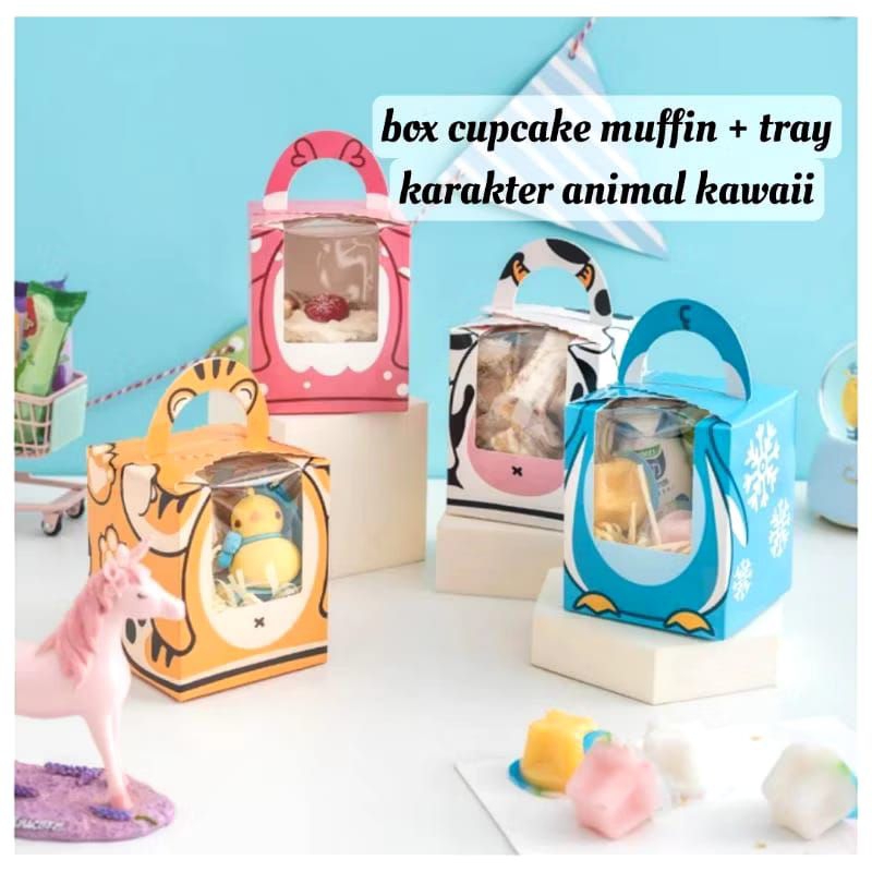 

Kotak Cupcake Box Cupcake Lucu Animal Gift Box Souvenir
