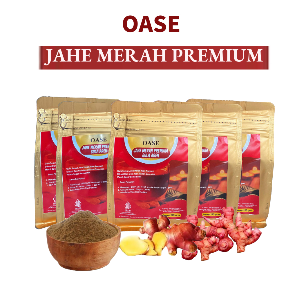 

Jahe Merah OASE 225 gr / Jahe Merah Organik/ Jahe Merah Bubuk