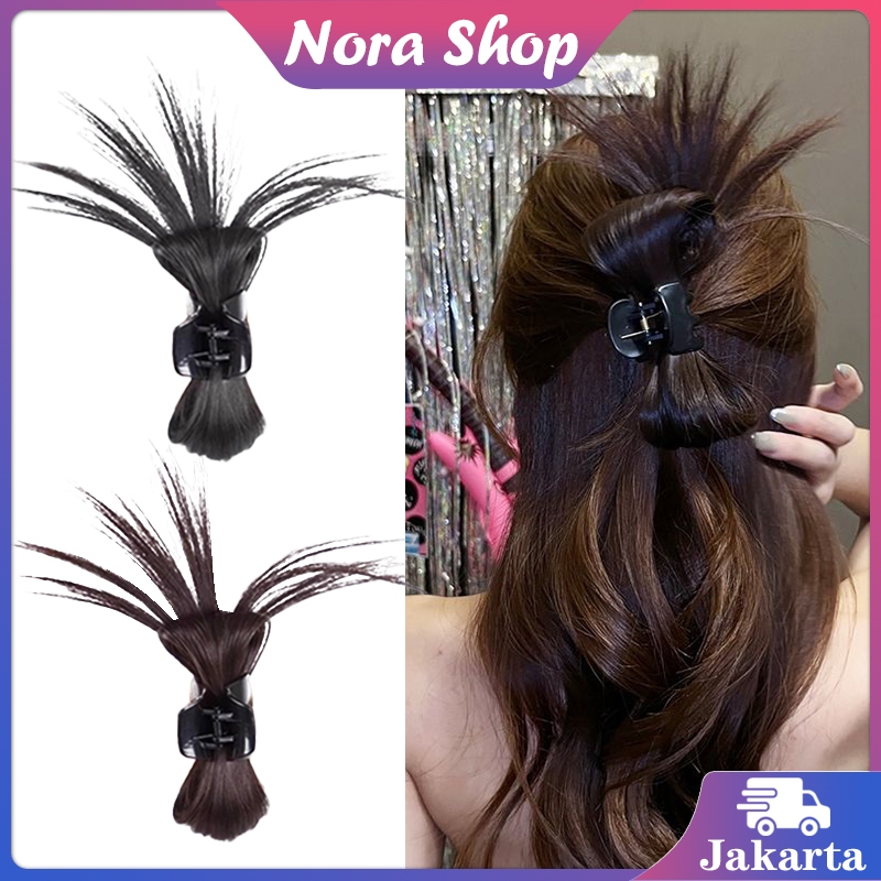 Jepit Cakar Rambut Palsu Sanggul Cepol Rambut Jepit Rambut Palsu Wanita