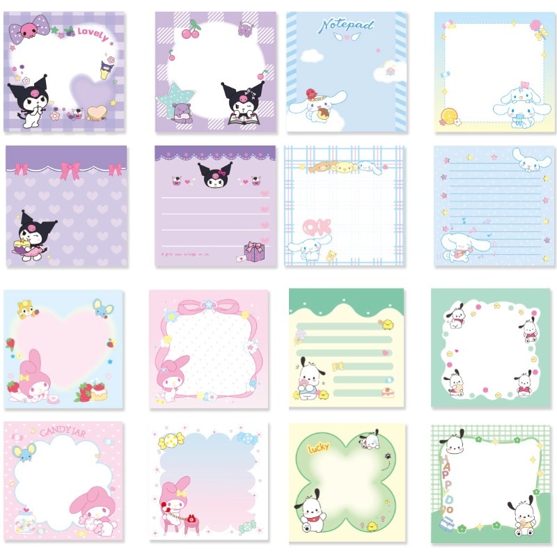 

Eeghrerr 50PCS Sticky Notes Sanrio Sticky Notes Aesthetic Korea Catatan Tempel