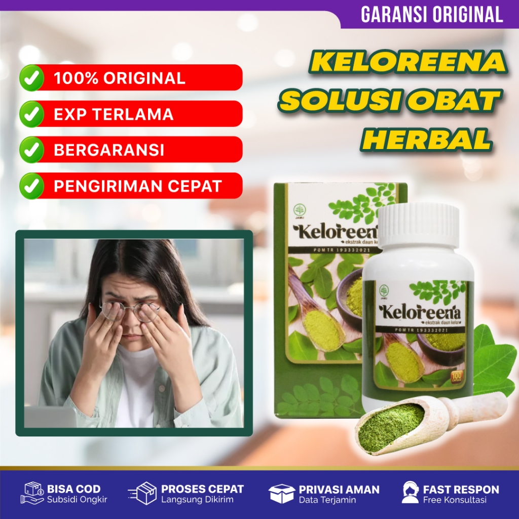 Obat Floaters Mata Penglihatan Berbayang Bintik Hitam Melayang Keloreena Kapsul Ekstrak Daun Kelor