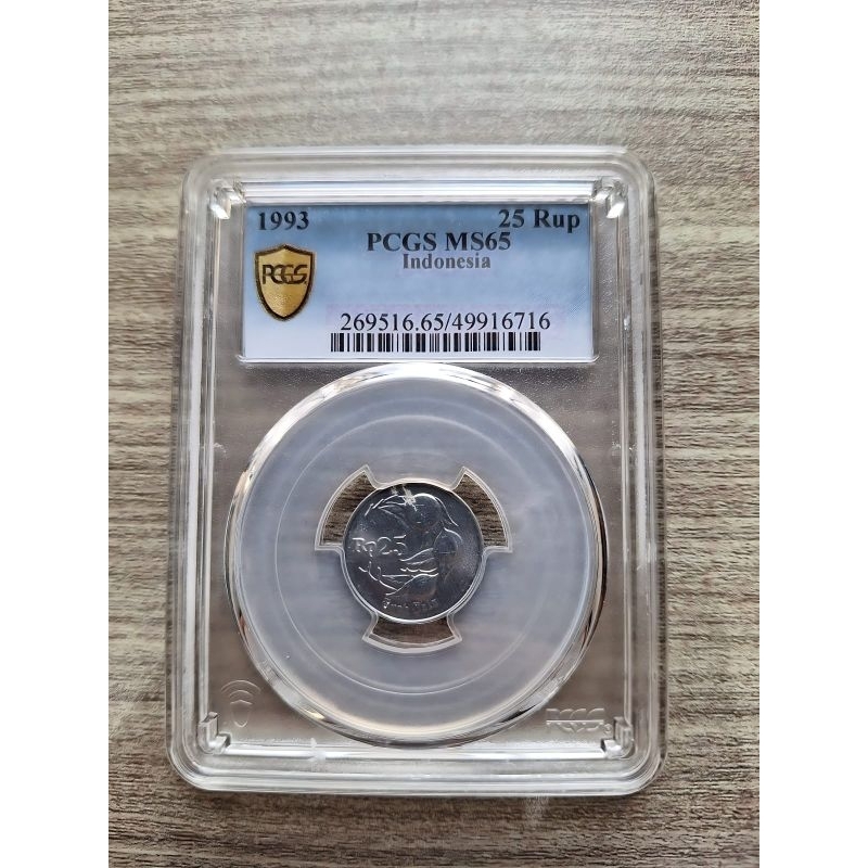 Koin Rp 25 Pala tahun 1993 (Keydate) PCGS