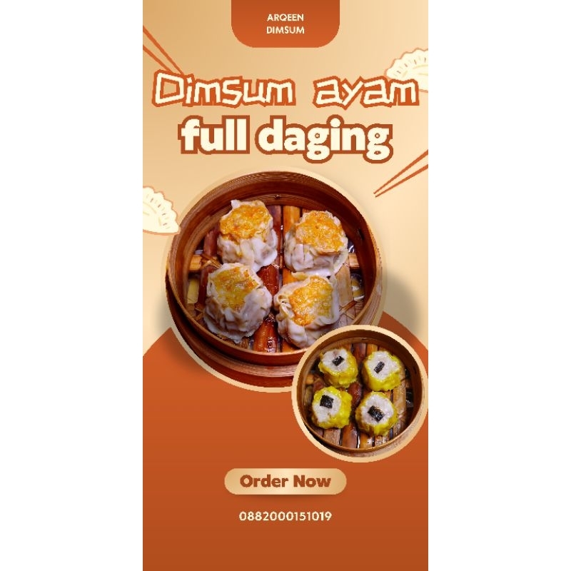 

dimsum full dqging ayam rp800/pcs