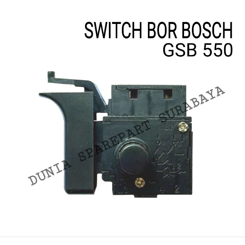 SPAREPART SWITCH MESIN BOR BOSCH GSB 550 / SAKLAR BOR BOSCH GSB550 TUAS / SKAKEL SAKELAR ON OFF TOMB