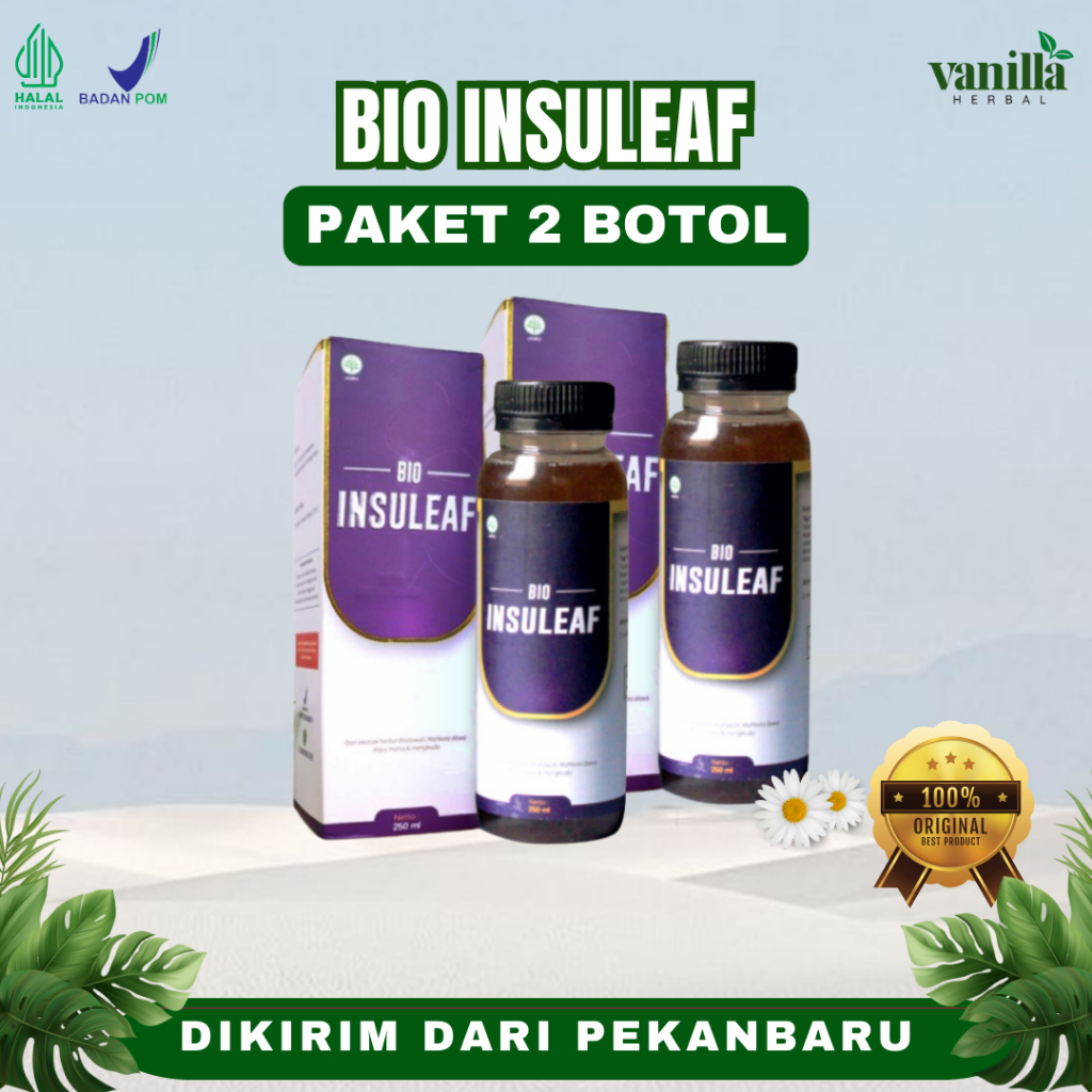 

PAKET 2 BOTOL BIO INSULEAF | Minuman Herbal Ampuh Mengatasi Kencing Manis, Diabetes Melitus, Cegah Gagal Ginjal, Gula Darah Tinggi, Kurangi Kadar Glukosa Dan Kolesterol Dikirim Dari Pekanbaru