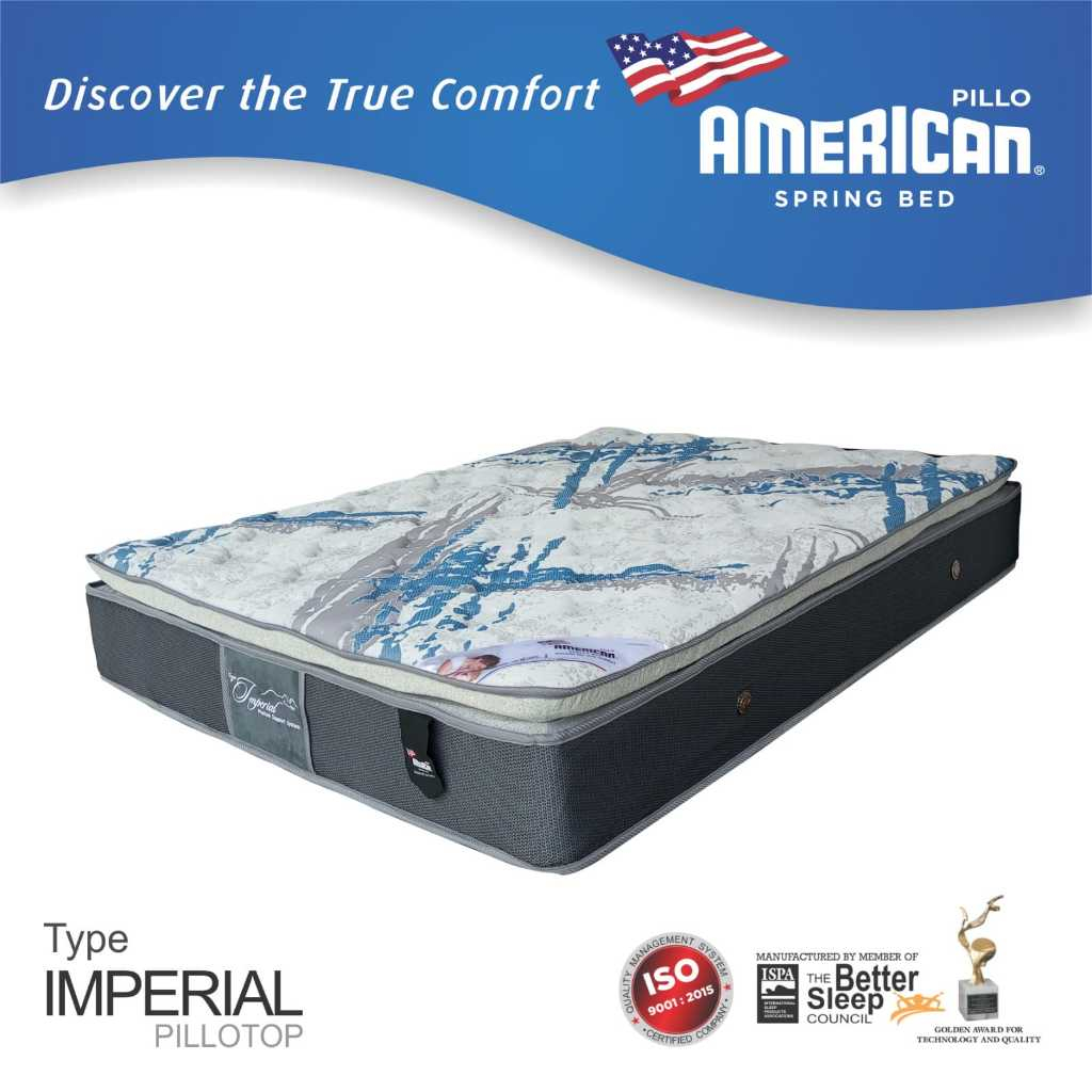 AMERICAN PILLO MATRAS SPRINGBED TYPE IMPERIAL PILLOTOP (KASUR SAJA)