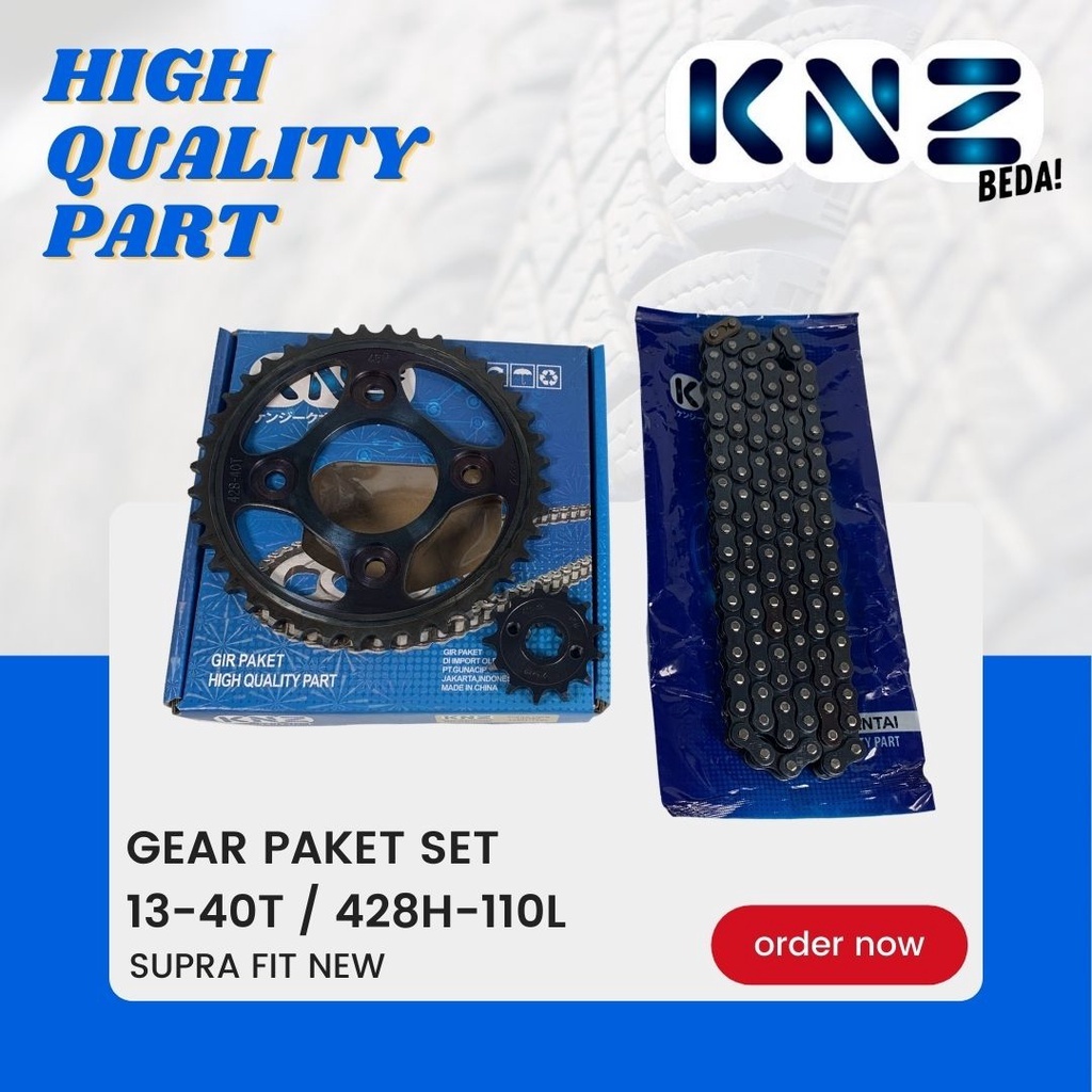 GIR SET GEAR SET  SUPRA FIT NEW 14-36T / 428H - 106L KNZ