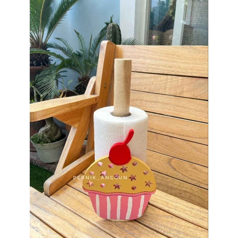 Rak Tempat Tisu Gulung Dapur Lucu