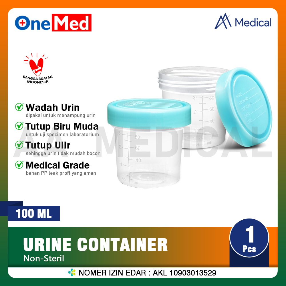 ONEMED Urine Container Non Steril 100ml Pot Wadah Sampel Urin 100 ml