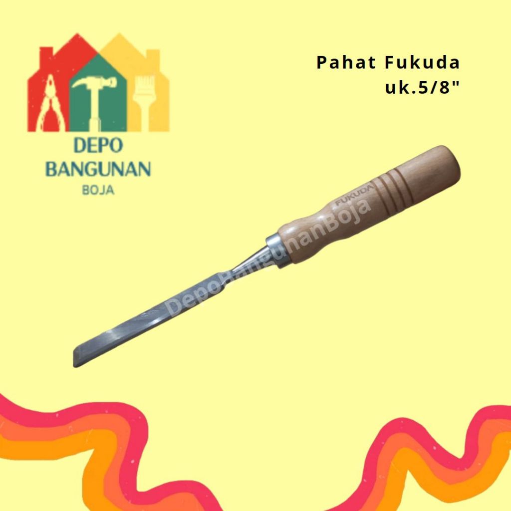 (23.10) Fukuda 5/8" Pahat Kayu / Tatah Kayu / Pahat Ukir