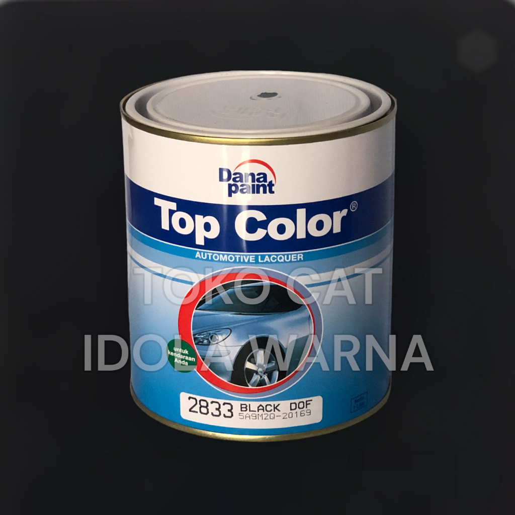 Cat SOLID/STANDAR/DUCO/NC TOP COLOR - Warna BLACK DOF 2833 / Kemasan Kaleng
