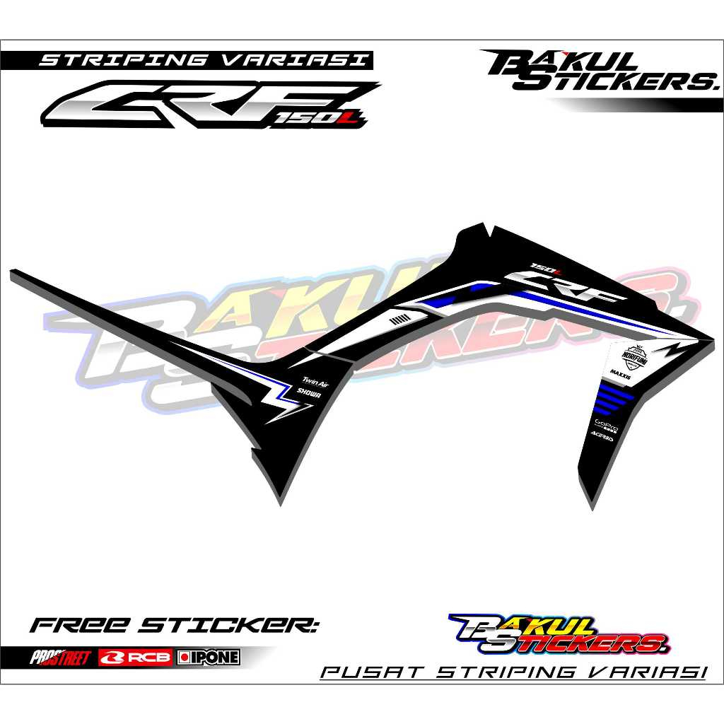 STRIPING VARIASI HONDA CRF 150 L / STIKER LIST MOTOR HONDA CRF 150L