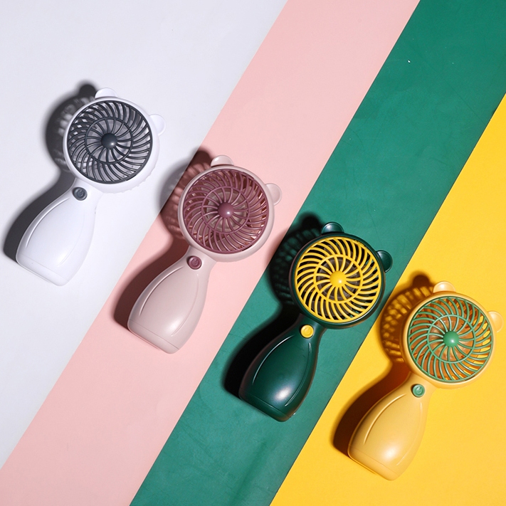 

Kipas Angin Portable Mini Pendek Kipas Elektrik Karakter Kipas Genggam - Beruang, Kuning