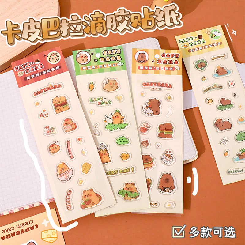 

Stiker Capyabara 3D Timbul Jelly Stiker Capybara DIY Case Hp Glue Sticker 3D Guka DIY handbook diary MOMO049