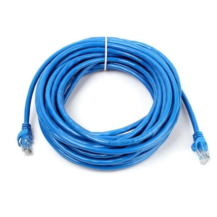 Kabel LAN 20 Meter Cat 5e RJ45 UTP Langsung Pakai Cable Ethernet Straight Wifi Internet RJ 45