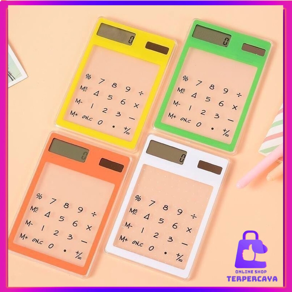 

OST Kalkulator 8 Digit Mini Aesthetic Calculator Mini Portable Ultra Tipis Transparan L Touchscreen Kalkulator Kecil Tenaga Surya Simple Untuk Sekolah Dan Kantor