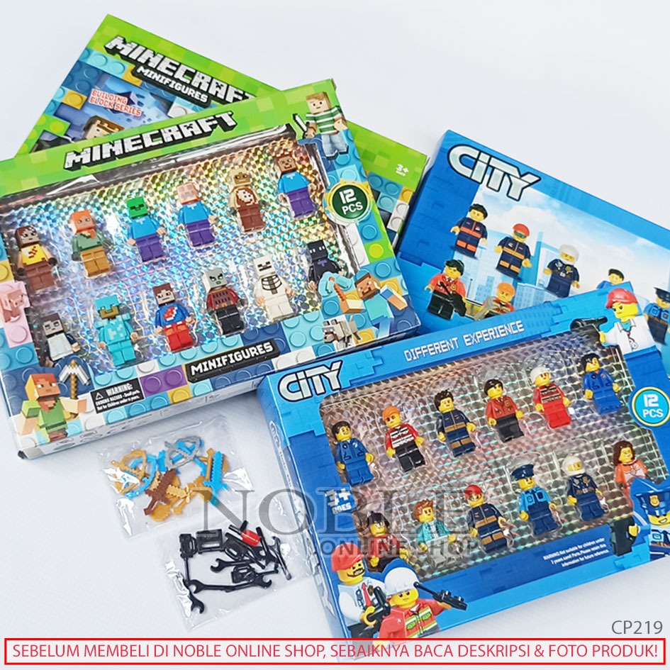 Minecraft City Mini Figure Collection Super Hero Profesi Building Blocks Lego Koleksi Hobi Karakter 