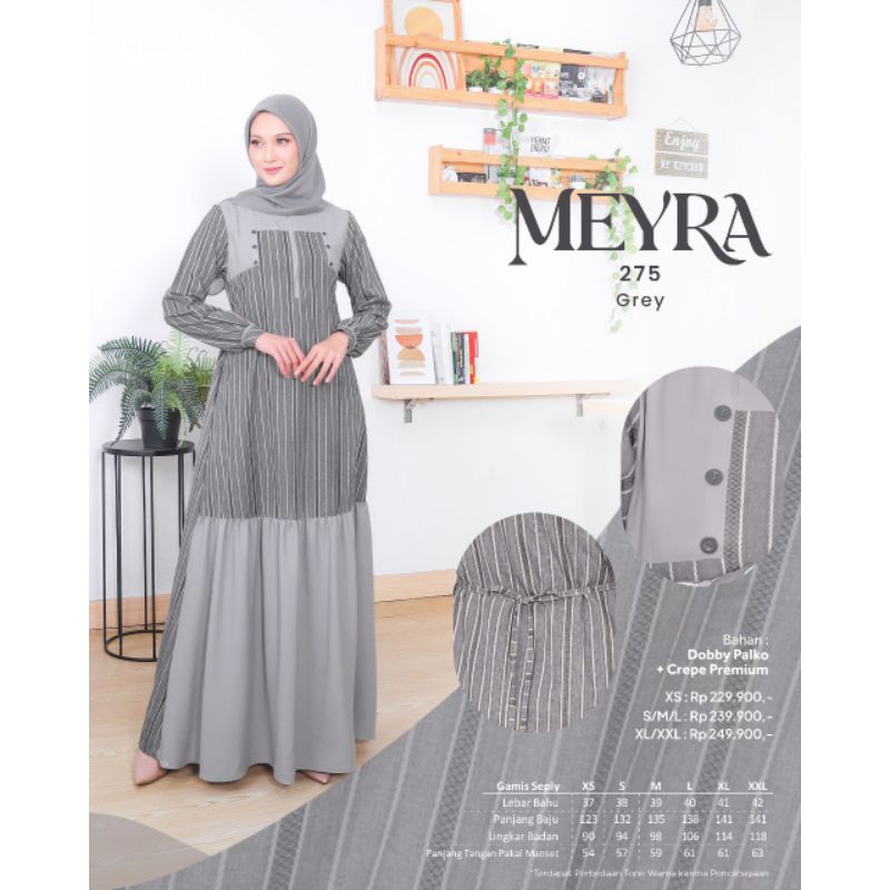SEPLY MEYRA 275 Gamis Strip motif Garis GAMIS TERBARU SEPLY ETHICA