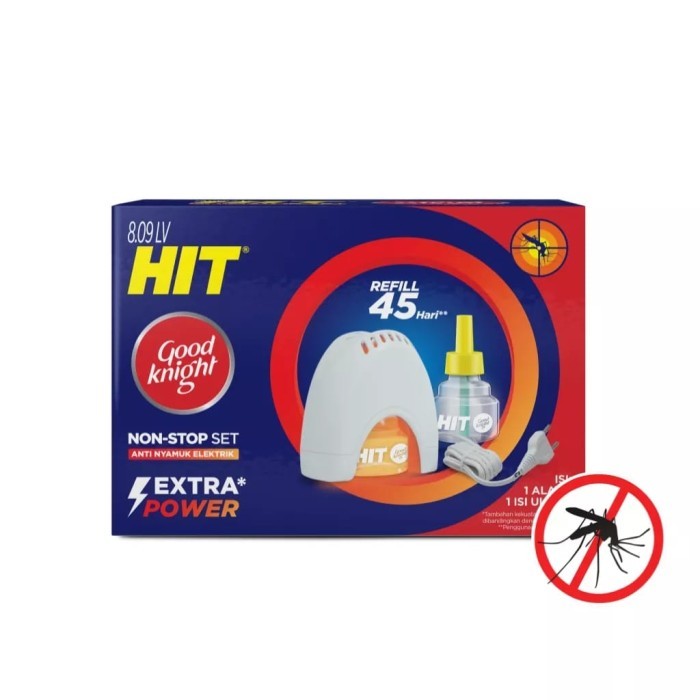 Hit Non Stop Ekonomis Set (Alat + Refill) - Obat Nyamuk Elektrik