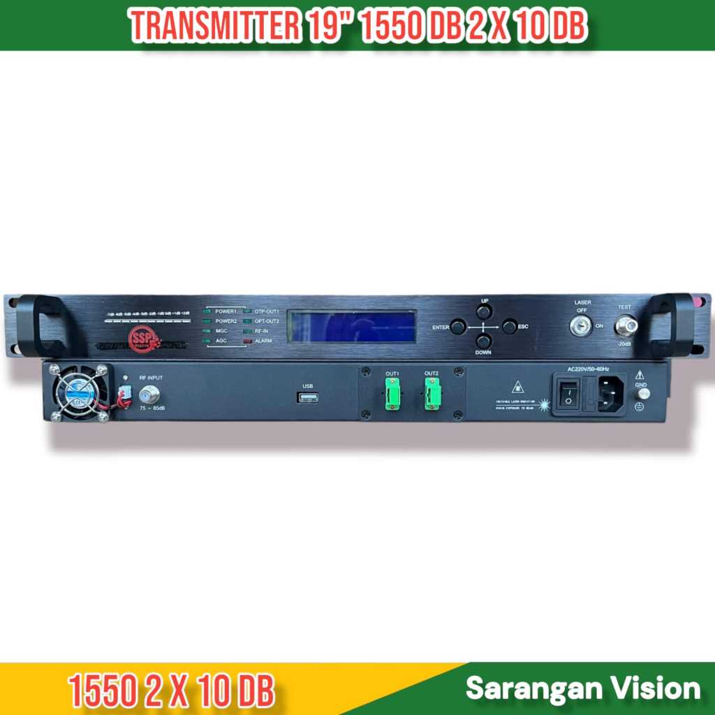 catv Transmiter 19quot 1550nm RF to Optical TV Kabel