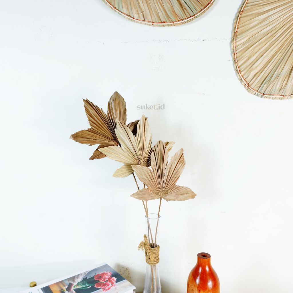 DAUN PALEM KERING HIAS ESTETIK DEKORASI RUMAH, VILLA, CAFE, WEDDING