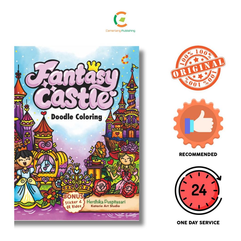 BUKU ANAK : DOODLE ART : FANTASY CASTLE