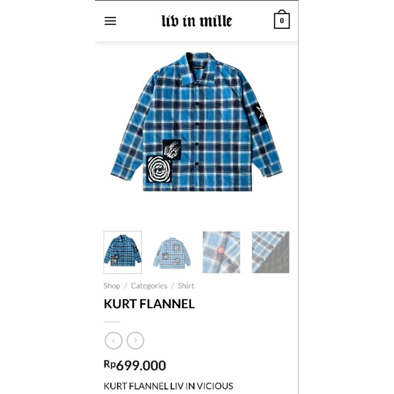 LIVINMILLE x VICIOUS PAIN " KURT FLANNEL " (XL)
