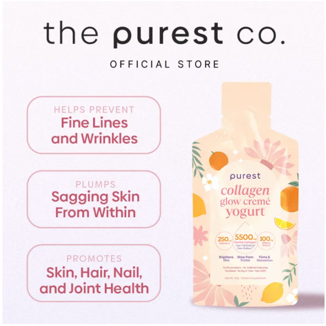 Purest Co Collagen Glow Cremé Yogurt (For Firm, Glowing Skin) 15's 30's