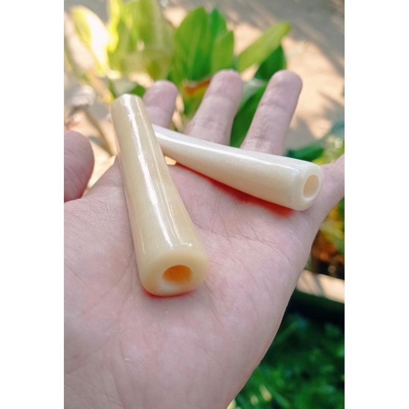 Sedotan once tulang sapi impor/bukan tulang gading