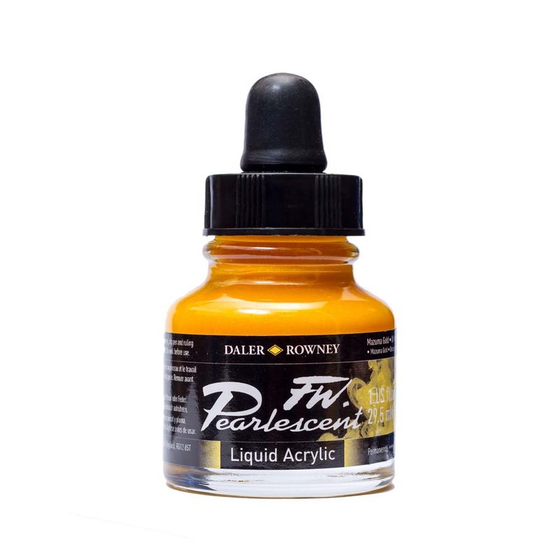 

Daler-Rowney FW Pearlescent 29.5ml Mazuma Gold- Cat Akrilik