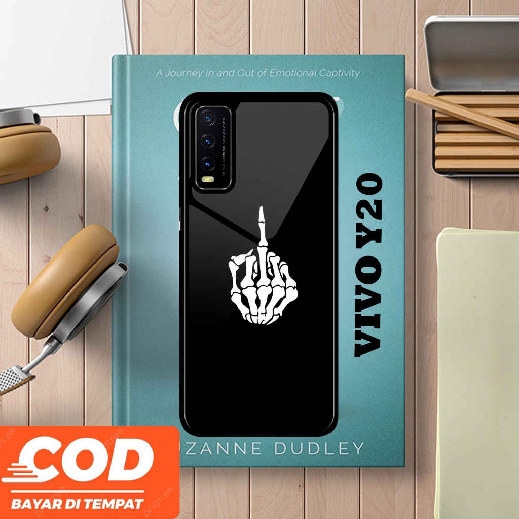 [A45] DARK SKULL CASING HANDPHONE VIVO Y20 - CASE AESTHETIC - CASING VIRAL TERBARU VIVO Y20 - CASING