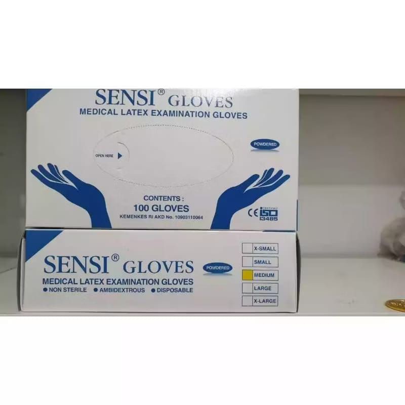 Sensi Gloves / Sarung Tangan Sensi Uk M (1Dus @100pcs Sarung Tangan)