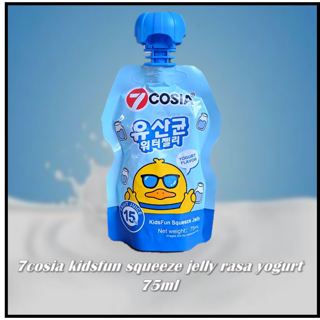 

7cosia kidsfun squeeze jelly rasa yogurt 75ml