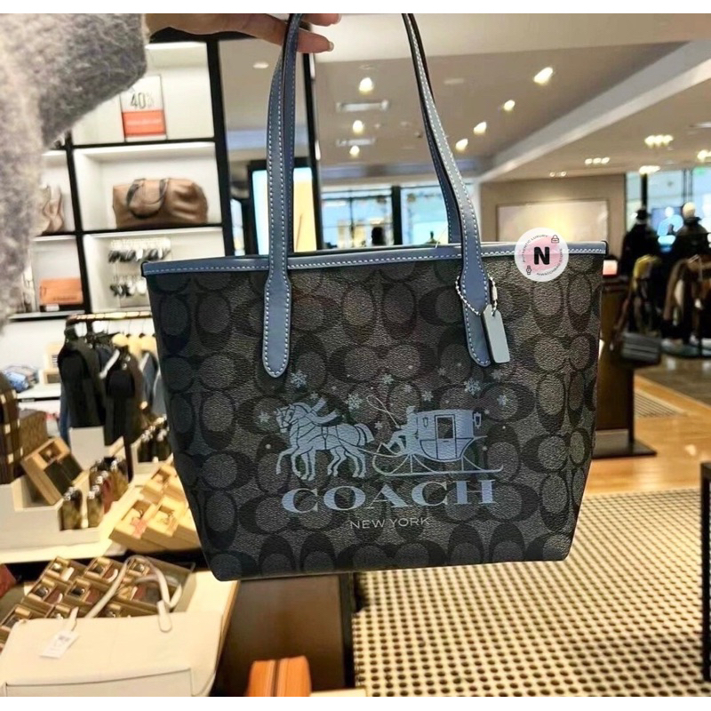 Coach Mini City Tote in signature