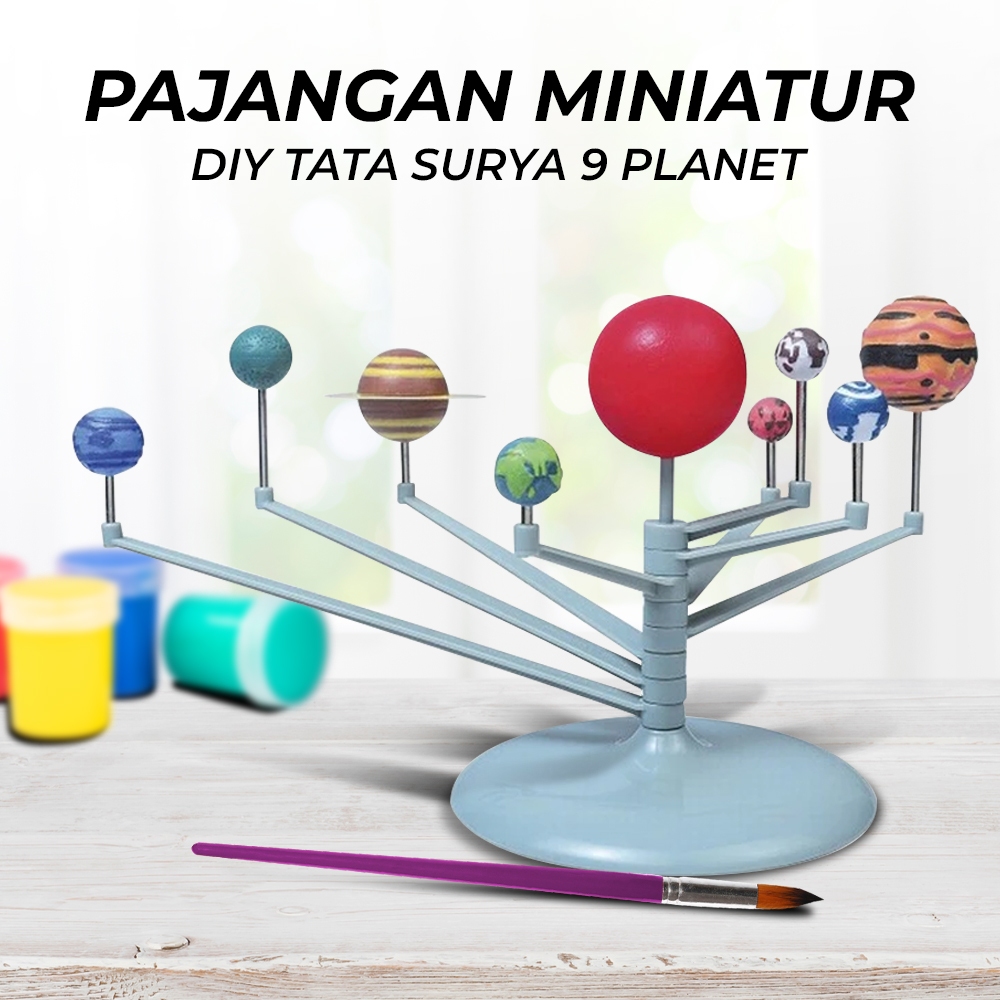 Pajangan Miniatur Diy Tata Surya 9 Planet Solar System Planetary