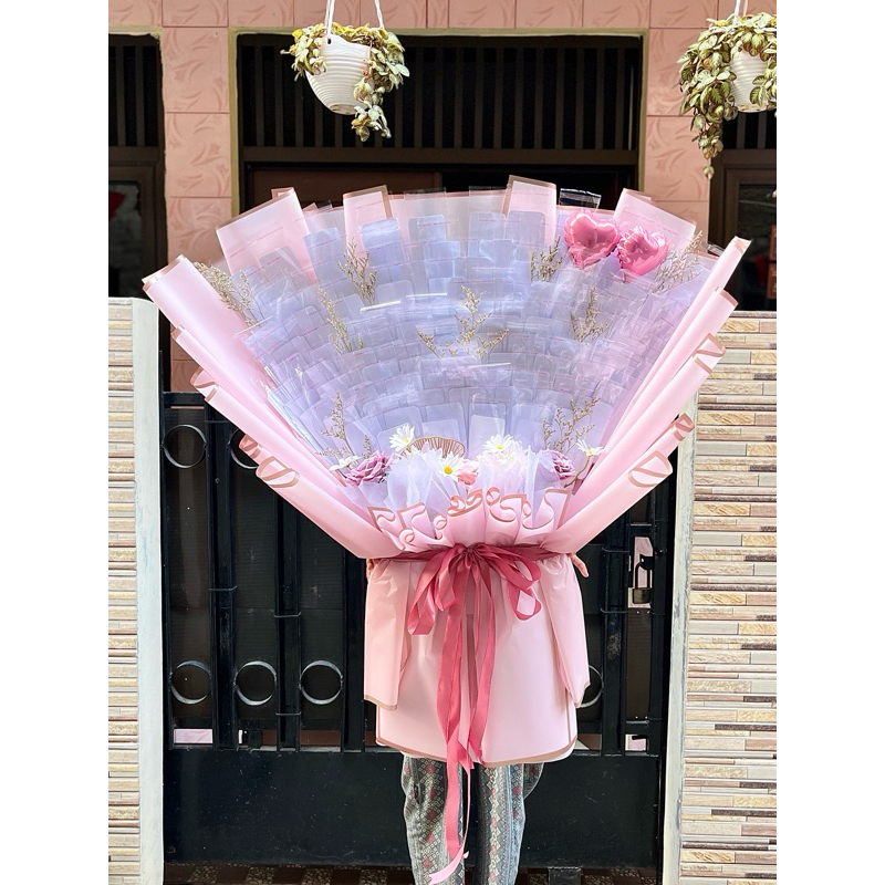 [100 Lembar] Kerangka buket kosongan 100 Lembar | buket uang kosongan jumbo | money bouquet 100 lemb