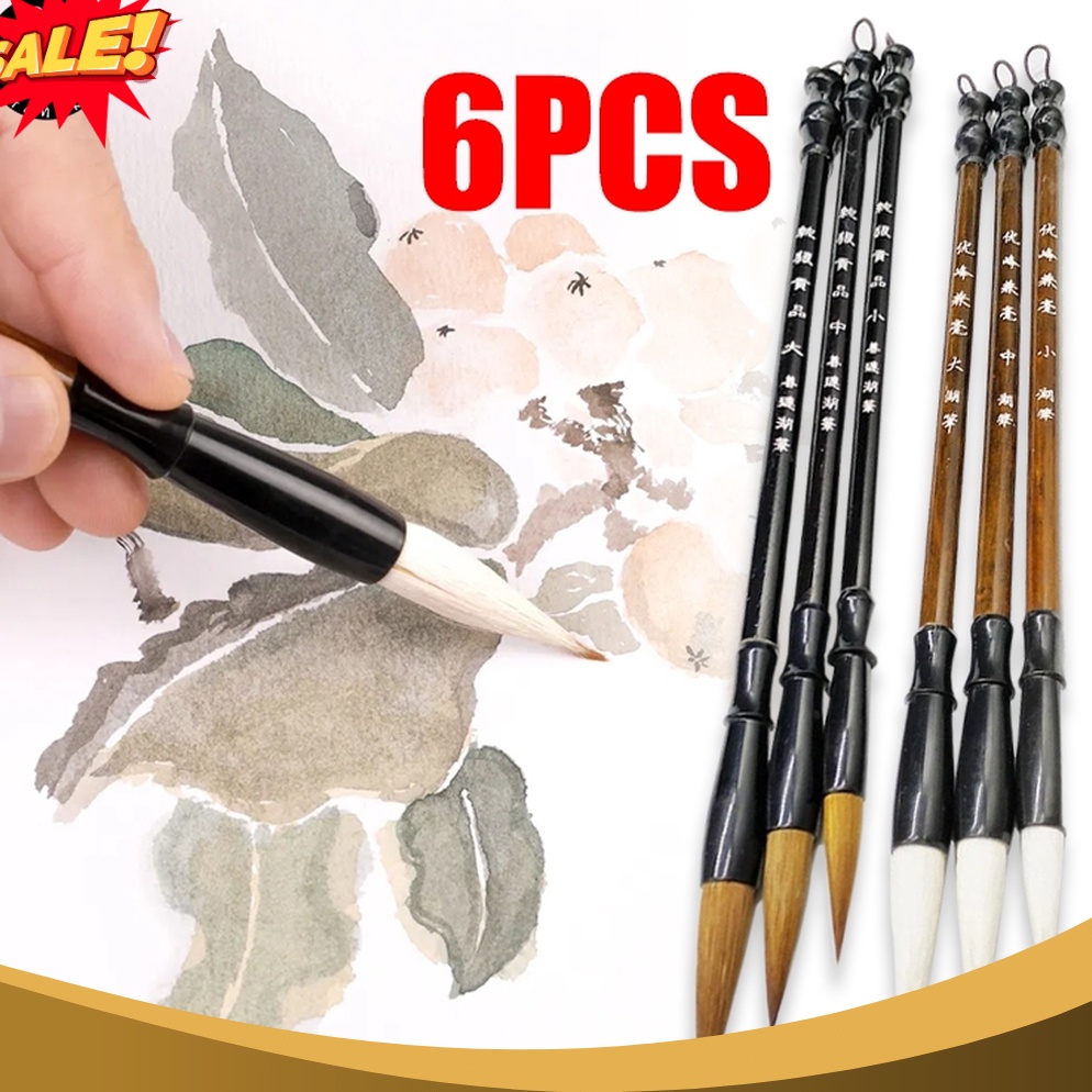 

GEBYAR PROMO 6 PCS Kuas Tulis Kaligrafi China Maobit Cina BuluKuas Kaligrafi Cina