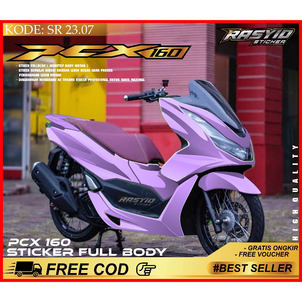 COD Sticker Decal Pcx 160 Full Body Honda PCX Cbs Abs 160 Tahun 2021 2022 2023 2024 Decal Sticker Fu